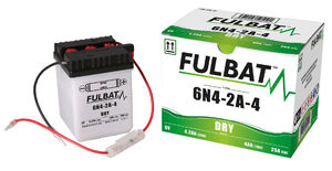 FULBAT Battery Dry - 6N4-2A-4, With Acid Pack 