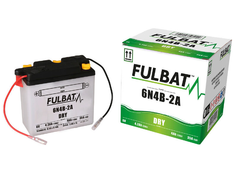 FULBAT Battery Dry - 6N4B-2A, With Acid Pack click to zoom image