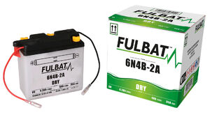FULBAT Battery Dry - 6N4B-2A, With Acid Pack 
