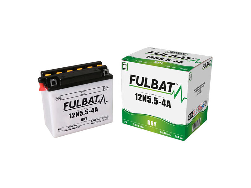 FULBAT Battery Dry - 12N5.5-4A, With Acid Pack click to zoom image