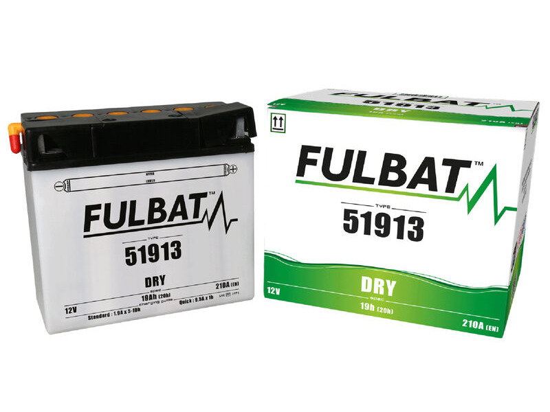 FULBAT Battery Dry - 51913, With Acid Pack click to zoom image