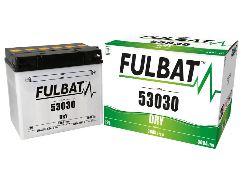 FULBAT Battery Dry - 53030, With Acid Pack click to zoom image