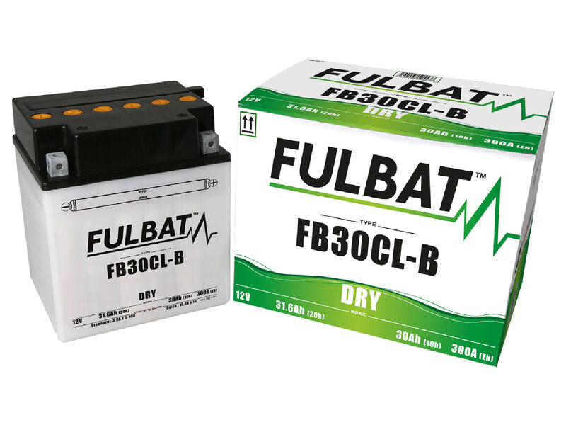 FULBAT Battery Dry - FB30CL-B, With Acid Pack click to zoom image
