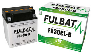 FULBAT Battery Dry - FB30CL-B, With Acid Pack 
