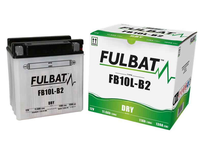 FULBAT Battery Dry - FB10L-B2, With Acid Pack click to zoom image
