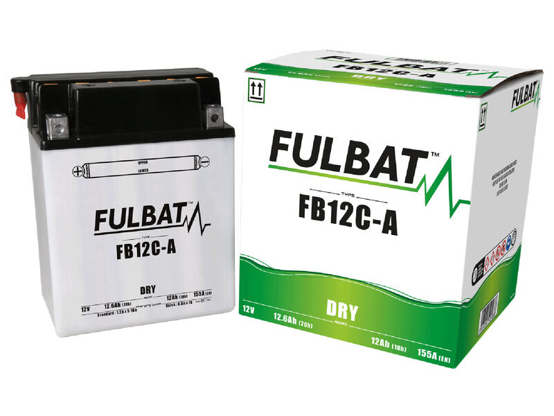 FULBAT Battery Dry - FB12C-A, With Acid Pack click to zoom image