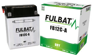 FULBAT Battery Dry - FB12C-A, With Acid Pack 