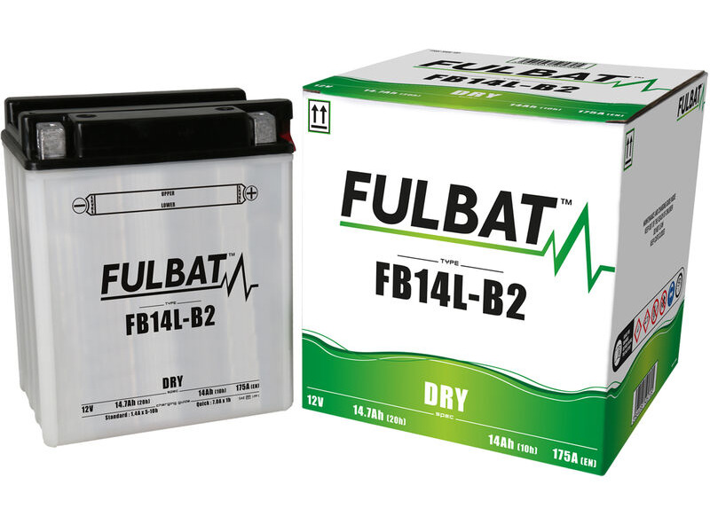 FULBAT Battery Dry - FB14L-B2, With Acid Pack click to zoom image