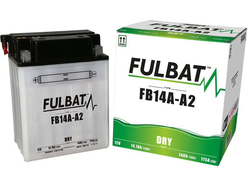 FULBAT Battery Dry - FB14A-A2, With Acid Pack click to zoom image