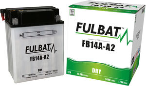 FULBAT Battery Dry - FB14A-A2, With Acid Pack 