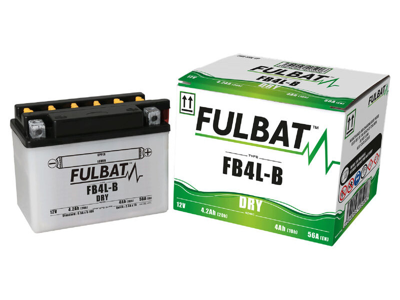 FULBAT Battery Dry - FB4L-B, With Acid Pack click to zoom image