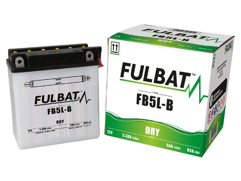 FULBAT Battery Dry - FB5L-B, With Acid Pack click to zoom image