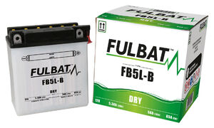 FULBAT Battery Dry - FB5L-B, With Acid Pack 