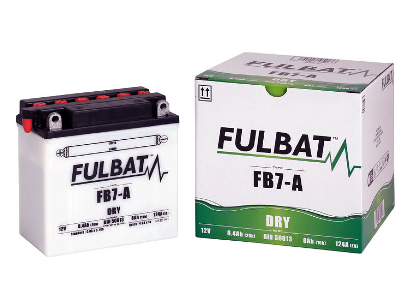 FULBAT Battery Dry - FB7-A, With Acid Pack click to zoom image