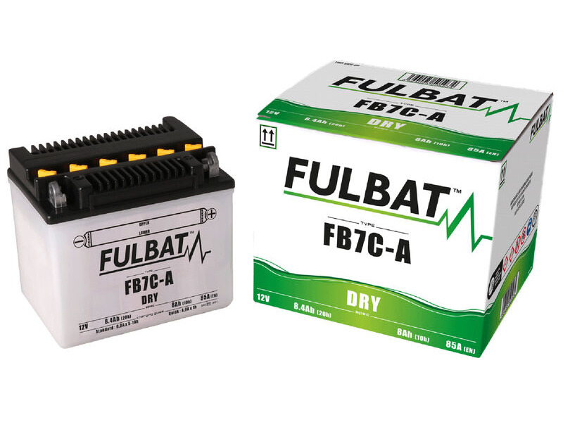 FULBAT Battery Dry - FB7C-A, With Acid Pack click to zoom image