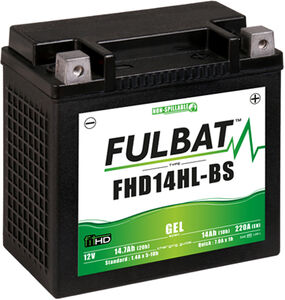 FULBAT FHD14HL-BS (H.D.) - GEL replace HVT3 Harley 69598-04 