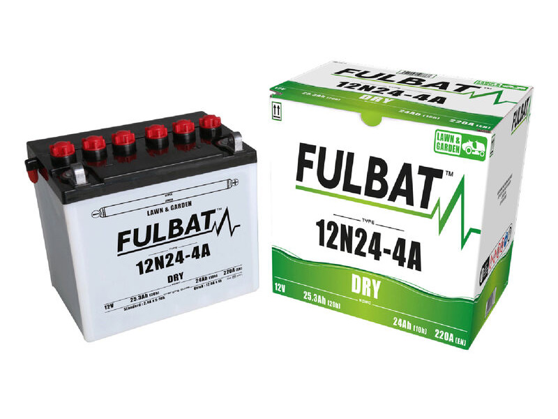 FULBAT Battery Dry - 12N24-4A, With Acid Pack click to zoom image