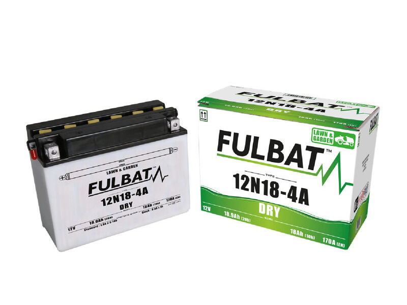 FULBAT Battery Dry - 12N18-4A, With Acid Pack click to zoom image