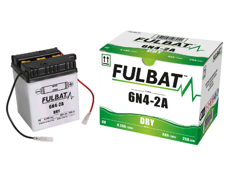 FULBAT Battery Dry - 6N4-2A, With Acid Pack click to zoom image