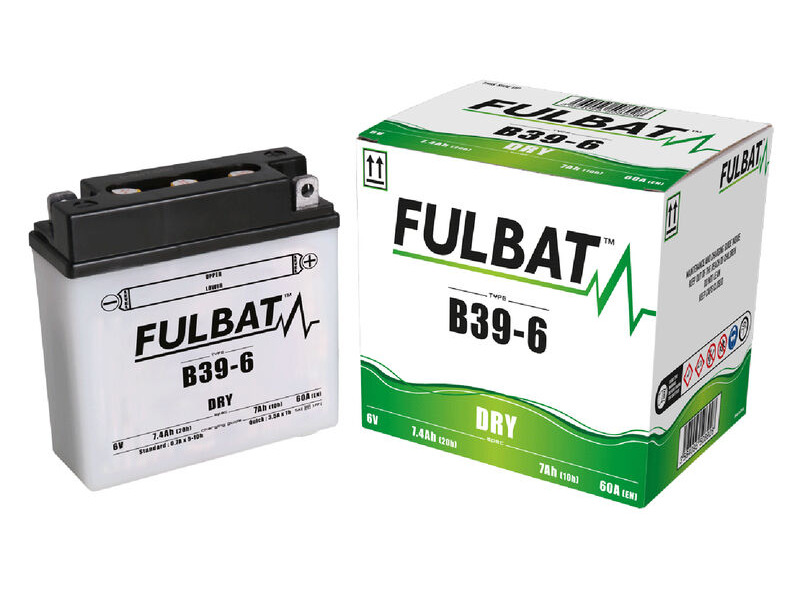 FULBAT Battery Dry - B39-6, With Acid Pack click to zoom image