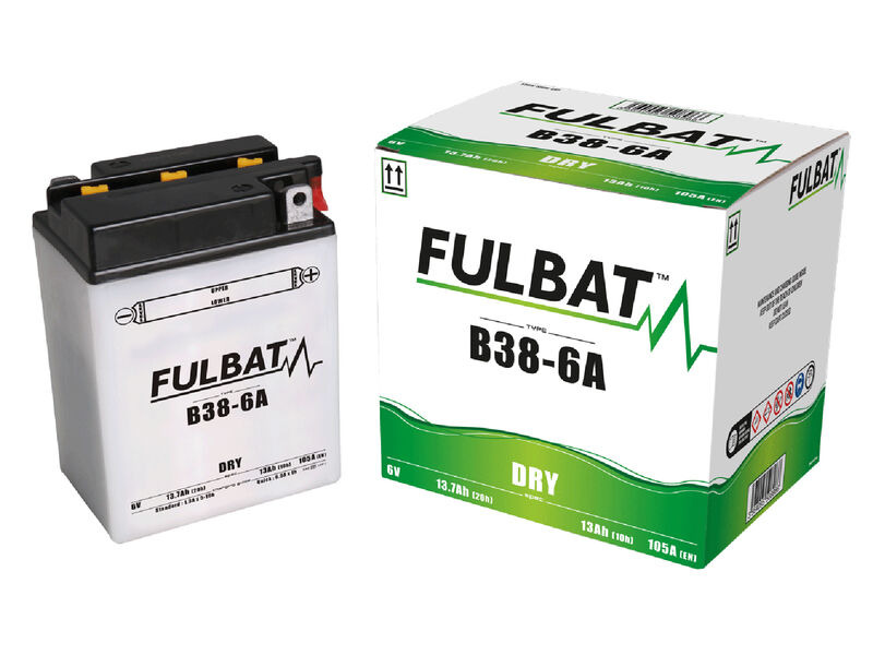 FULBAT Battery Dry - B38-6A, With Acid Pack click to zoom image