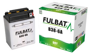 FULBAT Battery Dry - B38-6A, With Acid Pack 