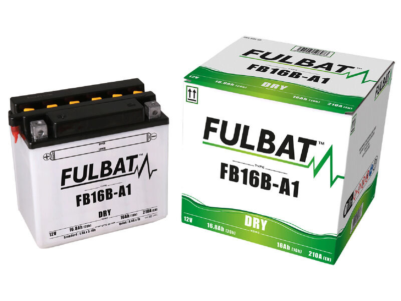 FULBAT Battery Dry - FB16B-A1, With Acid Pack click to zoom image