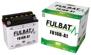 FULBAT Battery Dry - FB16B-A1, With Acid Pack 