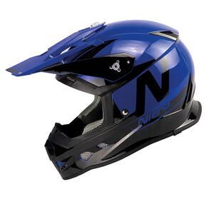 NITRO MX700 Holeshot Helmet - Black Blue Gloss 