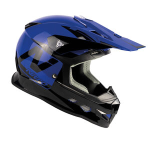 NITRO MX700 Holeshot Helmet - Black Blue Gloss click to zoom image
