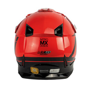 NITRO MX700 Holeshot Helmet - Black Red Gloss click to zoom image