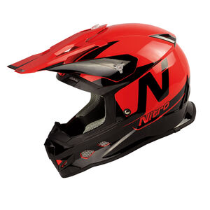 NITRO MX700 Holeshot Helmet - Black Red Gloss 