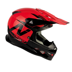 NITRO MX700 Holeshot Helmet - Black Red Gloss click to zoom image