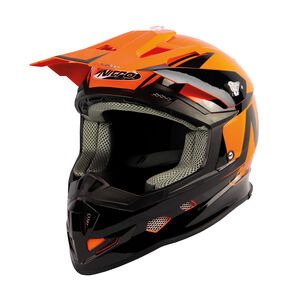 NITRO MX700 Holeshot Helmet - Black Orange Gloss click to zoom image