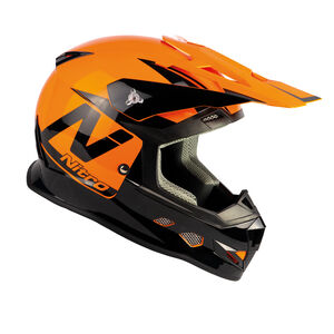 NITRO MX700 Holeshot Helmet - Black Orange Gloss click to zoom image