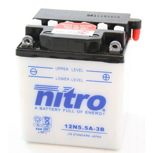 NITRO BATT 12N5.5A3B open with acid pack 