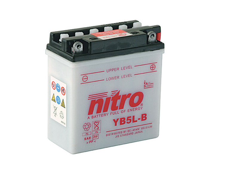 NITRO BATT YB5L-B open with acid pack (CB5LB) click to zoom image