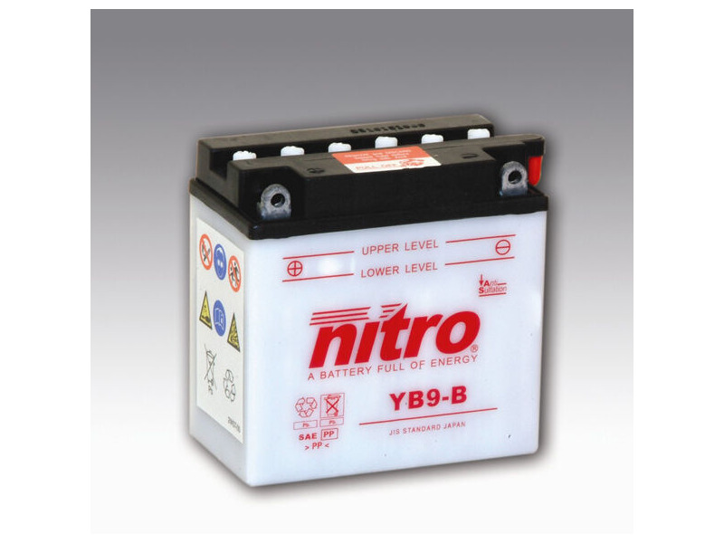 NITRO BATT YB9-B open with acid pack (CB9B) click to zoom image