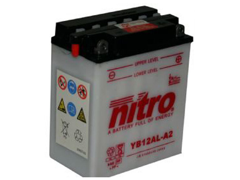 NITRO BATT YB12AL-A2 open with acid pack (CB12ALA2) click to zoom image
