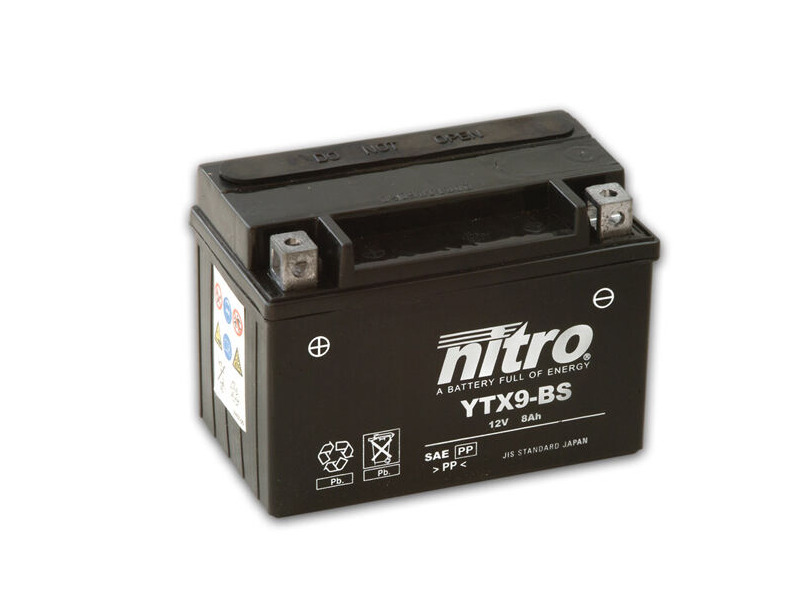 NITRO BATT YTX9-BS AGM open with acid pack (GTX9-BS) click to zoom image