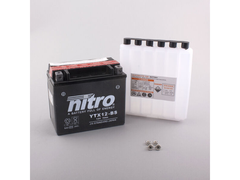 NITRO BATT YTX12-BS AGM open with acid pack (GTX12-BS) click to zoom image