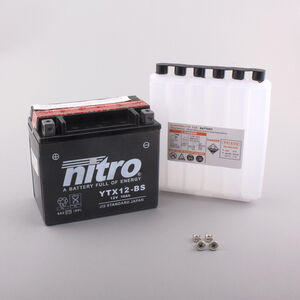 NITRO BATT YTX12-BS AGM open with acid pack (GTX12-BS) 