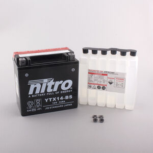 NITRO BATT YTX14-BS AGM open with acid pack (GTX14-BS) 