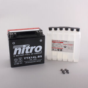 NITRO BATT YTX14L-BS AGM open with acid pack (GTX14L-BS) 