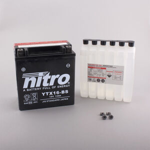 NITRO BATT YTX16-BS AGM open with acid pack (GTX16-BS) 
