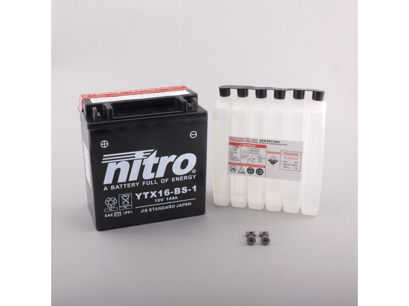 NITRO BATT YTX16-BS-1 AGM open with acid pack click to zoom image