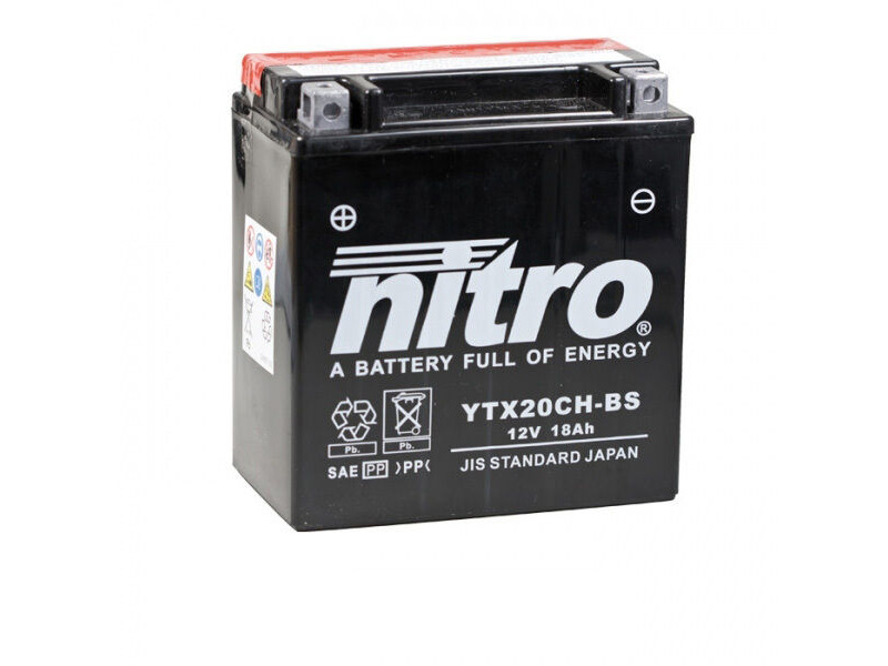 NITRO BATT YTX20CH-BS AGM open with acid pack click to zoom image