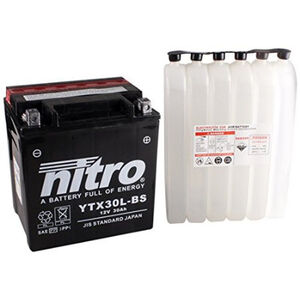 NITRO BATT YTX30L-BS AGM open with acid pack (GTX30L-BS) 