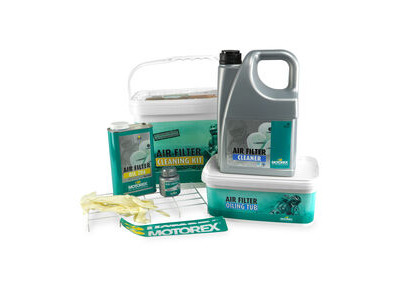 MOTOREX Air Filter Kit (206 1L, Bio Clean 4L, 2000 Grease, Tray, Gloves & 2 Buckets)