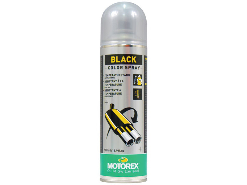 MOTOREX Black Colour Spray (+400C) Aerosol 500ml click to zoom image
